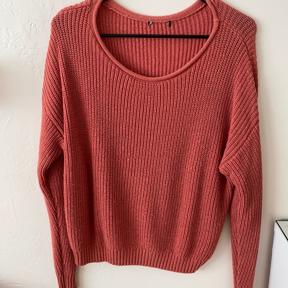 coral sweater